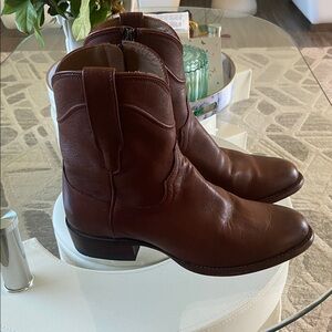 Tecovas  Dean brown  all  Leather cowboy boots men size 71/2 EE Great condition